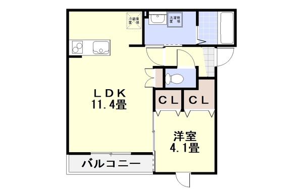 PETIT MAISON TAKASAGO2(1LDK/3階)の間取り写真