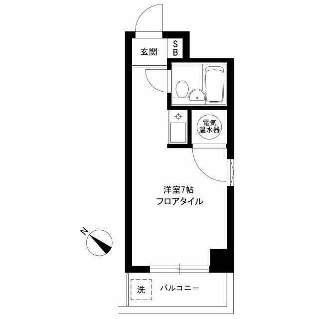 メゾンボア西小山(ワンルーム/3階)の間取り写真