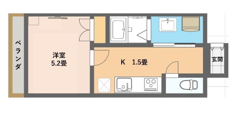 AZUL STYLE LEQUIOS(1K/6階)の間取り写真