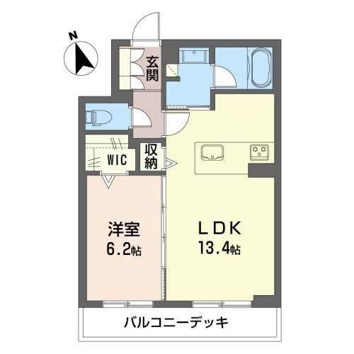 シャーメゾン本郷(1LDK/1階)の間取り写真