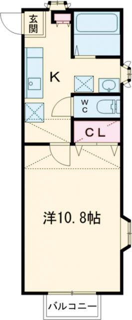 アヴァンセ六丁の目II(1K/2階)の間取り写真