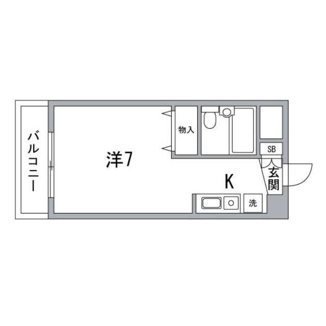 マリオン錦糸町(ワンルーム/2階)の間取り写真