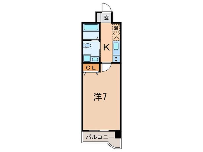 アドバンス神戸プラージュ(1K/8階)の間取り写真