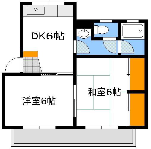 VISTA五日市(2DK/2階)の間取り写真