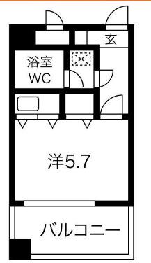 パークプラザ鷹取(ワンルーム/5階)の間取り写真