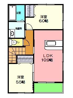 プレッソビナーリオ(2LDK/2階)の間取り写真