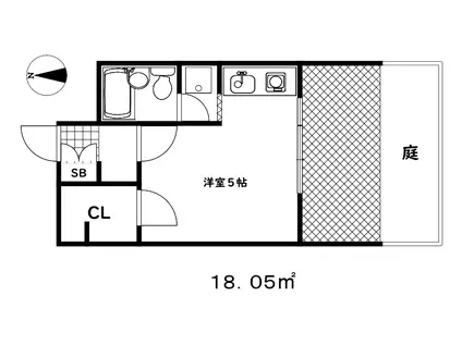 朝日プラザ兵庫駅前(ワンルーム/1階)の間取り写真