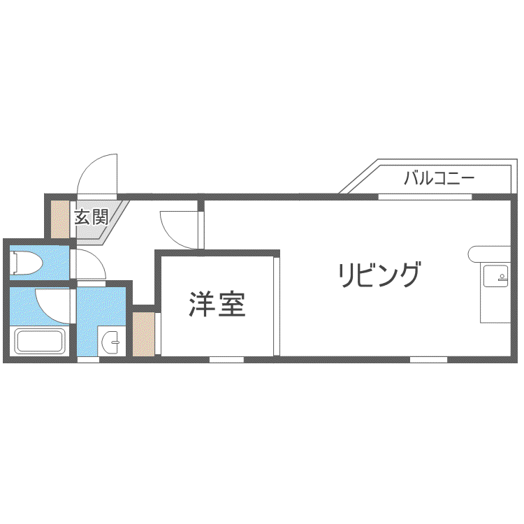 カピテーヌ円山(1LDK/2階)の間取り写真