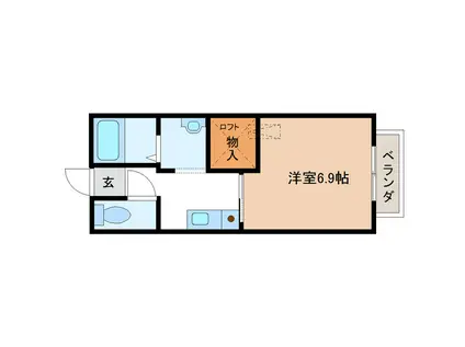 エコグリーン(1K/1階)の間取り写真