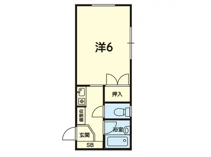 クレアート黒髪(1K/3階)の間取り写真