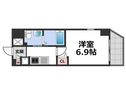 M´プラザ小阪駅前(1K/9階)の間取り写真