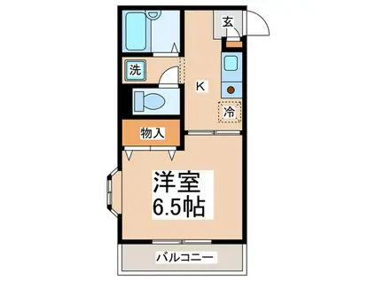 グランメール(1K/2階)の間取り写真