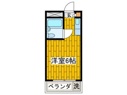 小室ビル(ワンルーム/2階)の間取り写真