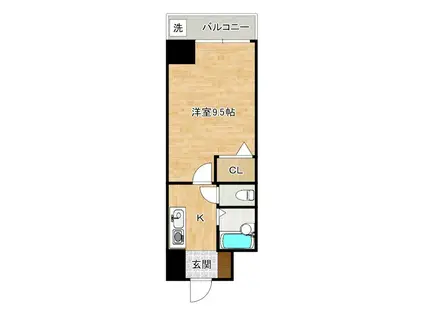 ギャラン南小倉(1K/7階)の間取り写真