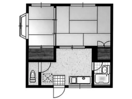 西江井島グリーンハイツ(2DK/2階)の間取り写真