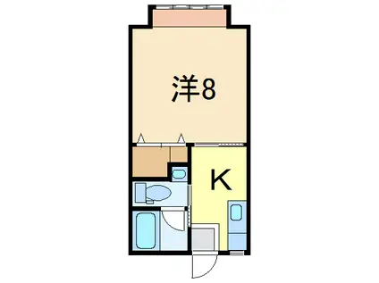 プレステージ泉(1K/1階)の間取り写真