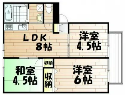 ウィンディア(3LDK/1階)の間取り写真