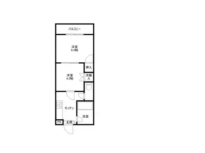 エンブレム三佐(2K/2階)の間取り写真