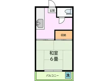 仙石マンション(1K/2階)の間取り写真