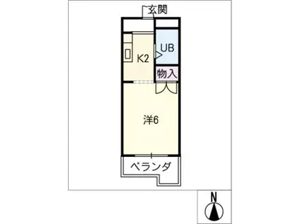 シムラアーバンハイツ(1K/3階)の間取り写真