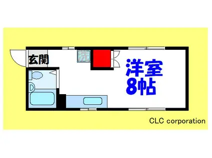 ファミーユT・H(ワンルーム/1階)の間取り写真