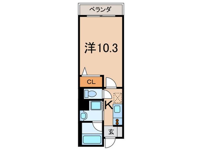 フェニックスKII(1K/2階)の間取り写真
