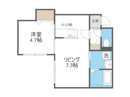 ENCHANT S-VILLAGE16Nエンチャントエスヴィレッジ1(1LDK/1階)の間取り写真
