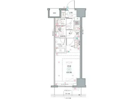 クレヴィスタお花茶屋(1K/10階)の間取り写真