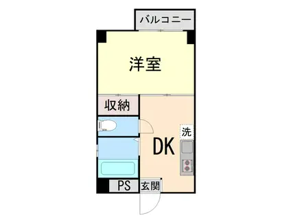 リアライズ甲南山手(1DK/3階)の間取り写真