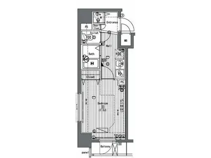 ガラ・グランディ日本橋(1K/10階)の間取り写真