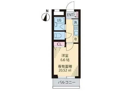 アークナカノ(1K/2階)の間取り写真
