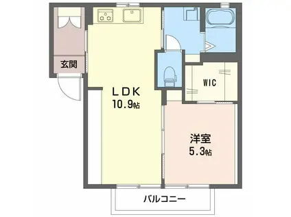 フィレンチェ1番館(1LDK/1階)の間取り写真