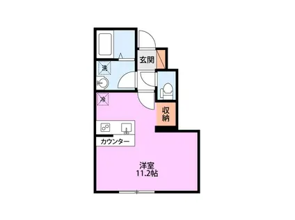 上越新幹線 長岡駅 車で11分 2階建 築1年(ワンルーム/1階)の間取り写真