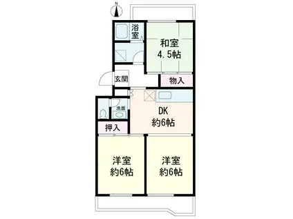 第2山田ビル(3DK/3階)の間取り写真