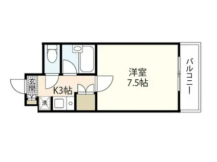 ハイツフォーシーズンズ(1K/8階)の間取り写真