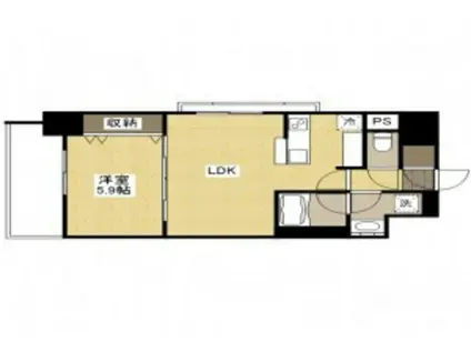 ロータス二葉の里(1LDK/3階)の間取り写真