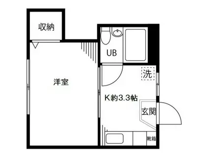 新井ハイツ(1K/1階)の間取り写真