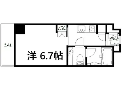 アクセスメゾン神戸(1K/3階)の間取り写真