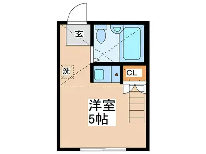 サンビレッヂ飛田給(ワンルーム/1階)の間取り写真