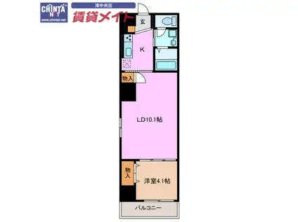 カーサステラ(1LDK/6階)の間取り写真