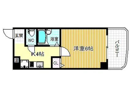 プレミアム新福島(1K/10階)の間取り写真