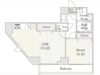 CITY PRIME 南千住(1LDK/6階)の間取り写真