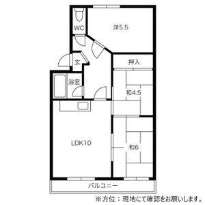 マンション進幹(3LDK/2階)の間取り写真