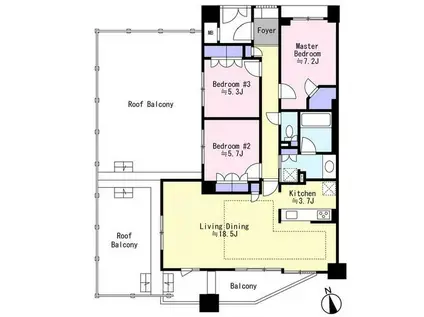 FUSE COURT175(3LDK/5階)の間取り写真