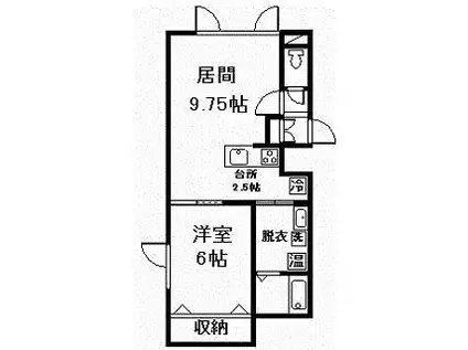 SOLEIL I(1LDK/1階)の間取り写真