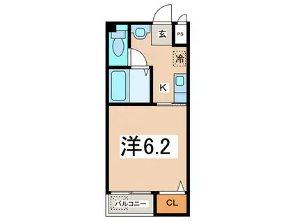 エスポワール阿波座(1K/3階)の間取り写真