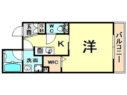 CASA REGIO神戸元町(1K/3階)の間取り写真