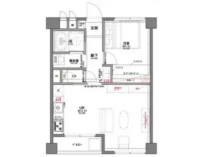 西池袋サンライトマンション(1LDK/3階)の間取り写真