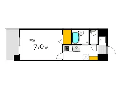 パークサイド羽衣(1K/3階)の間取り写真