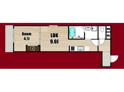 FUJIPALACE新伊丹II番館(1LDK/3階)の間取り写真